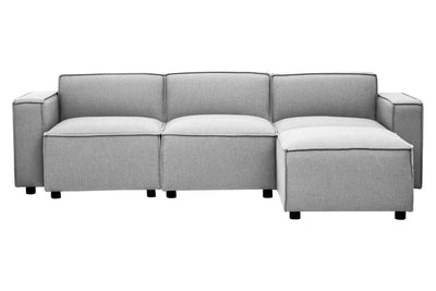 Noosa & Co. Living Toulouse Grey Fabric Armless Sofa House of Isabella UK