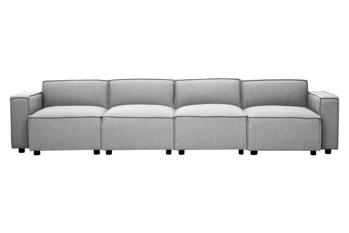 Noosa & Co. Living Toulouse Grey Fabric Armless Sofa House of Isabella UK