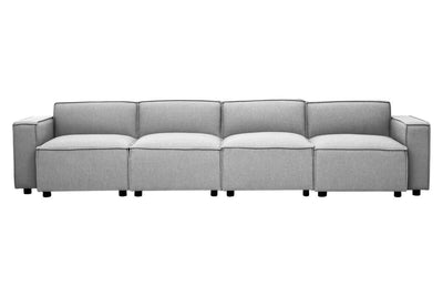 Noosa & Co. Living Toulouse Grey Fabric Armless Sofa House of Isabella UK