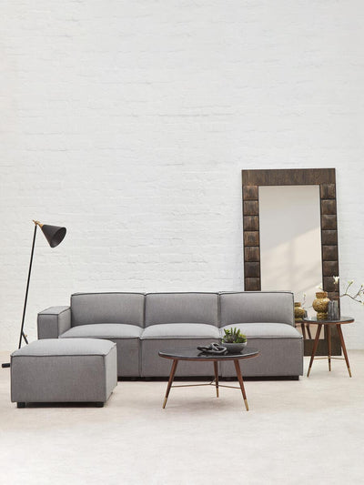 Noosa & Co. Living Toulouse Grey Fabric Armless Sofa House of Isabella UK