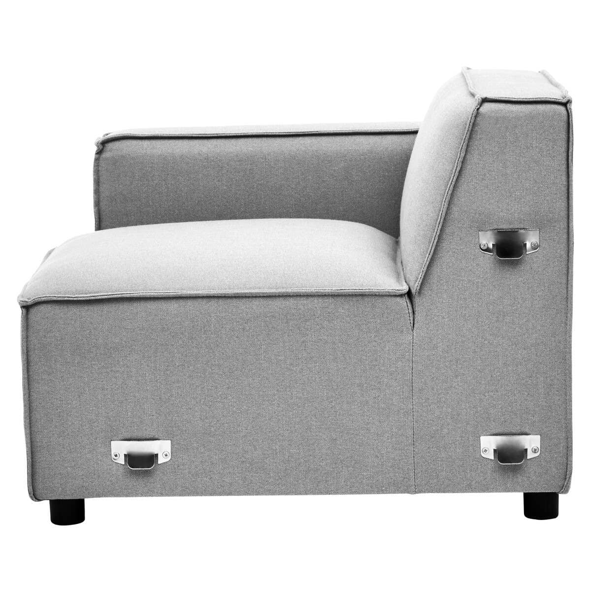 Noosa & Co. Living Toulouse Grey Fabric Right Arm Sofa House of Isabella UK