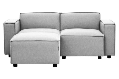 Noosa & Co. Living Toulouse Grey Fabric Sofa Ottoman House of Isabella UK