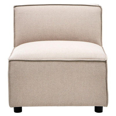 Noosa & Co. Living Toulouse Natural Fabric Armless Sofa. House of Isabella UK