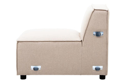 Noosa & Co. Living Toulouse Natural Fabric Armless Sofa. House of Isabella UK