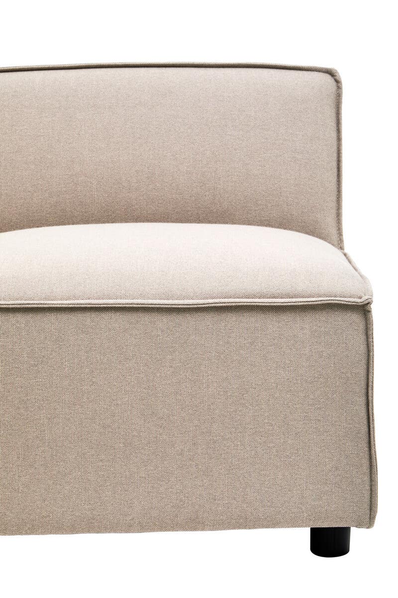 Noosa & Co. Living Toulouse Natural Fabric Armless Sofa. House of Isabella UK