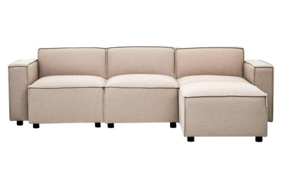 Noosa & Co. Living Toulouse Natural Fabric Armless Sofa. House of Isabella UK