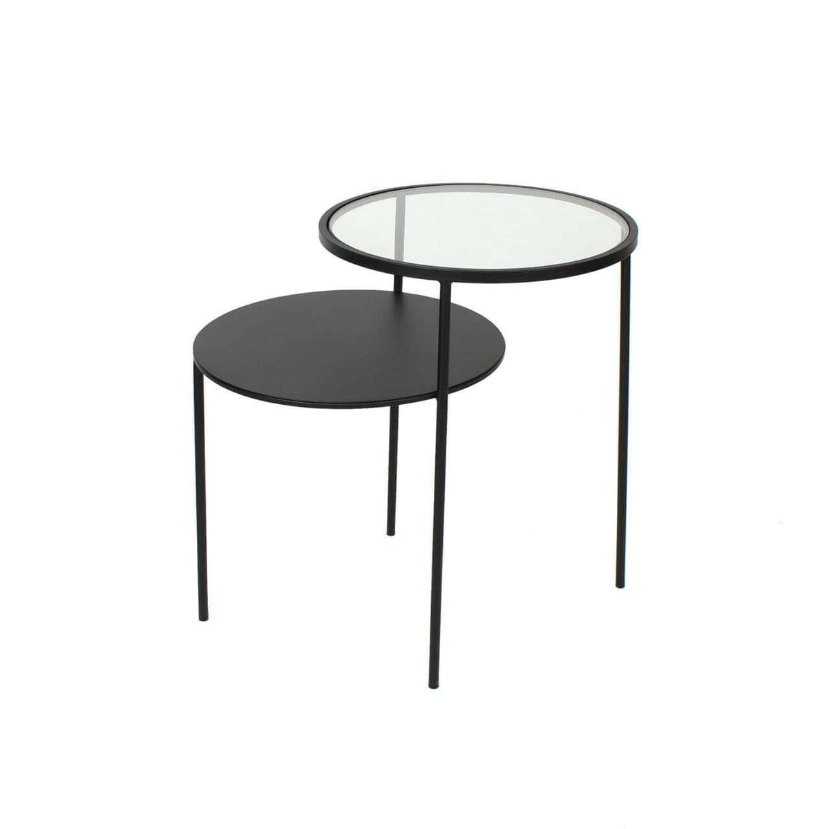 Trento Clear Glass End Table.