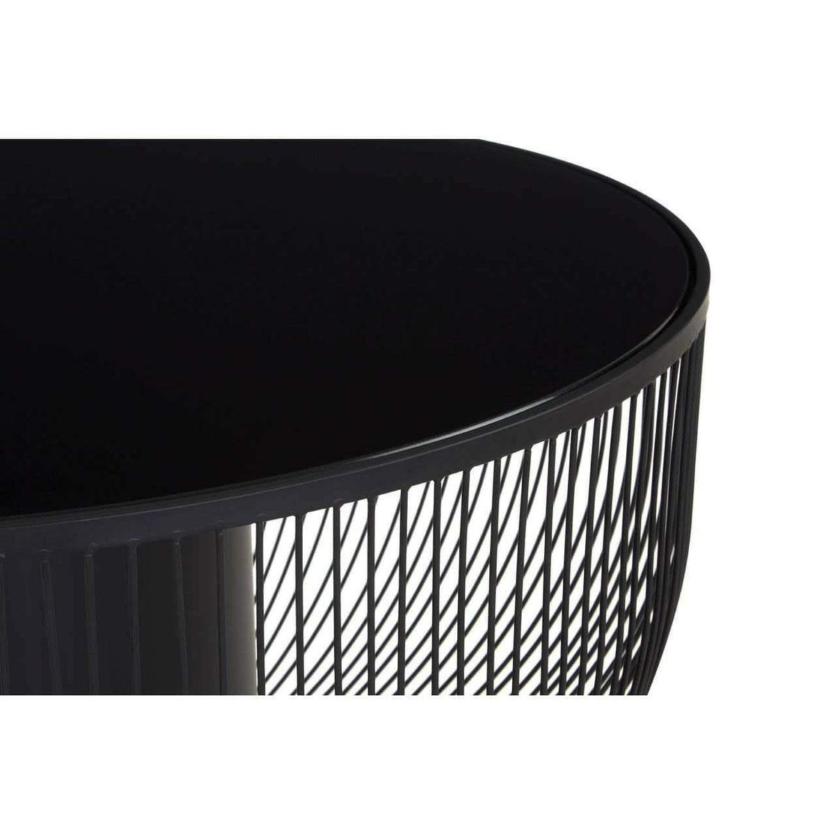 Trento Coffee Table With Black Glass Top.