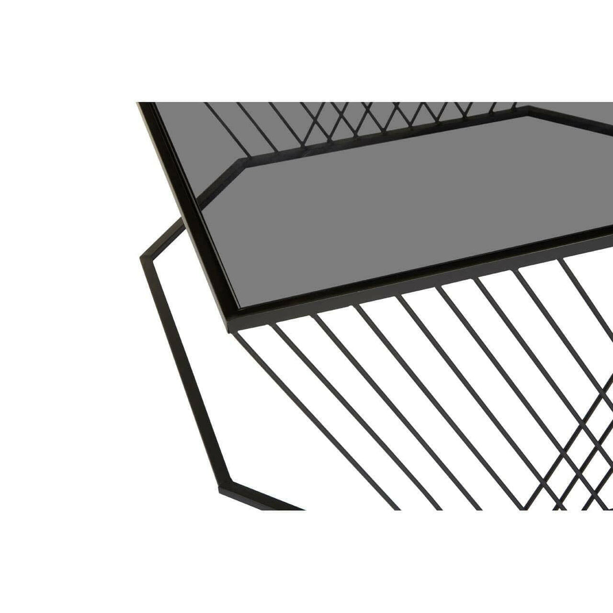 Trento Coffee Table With Grey Glass Top.