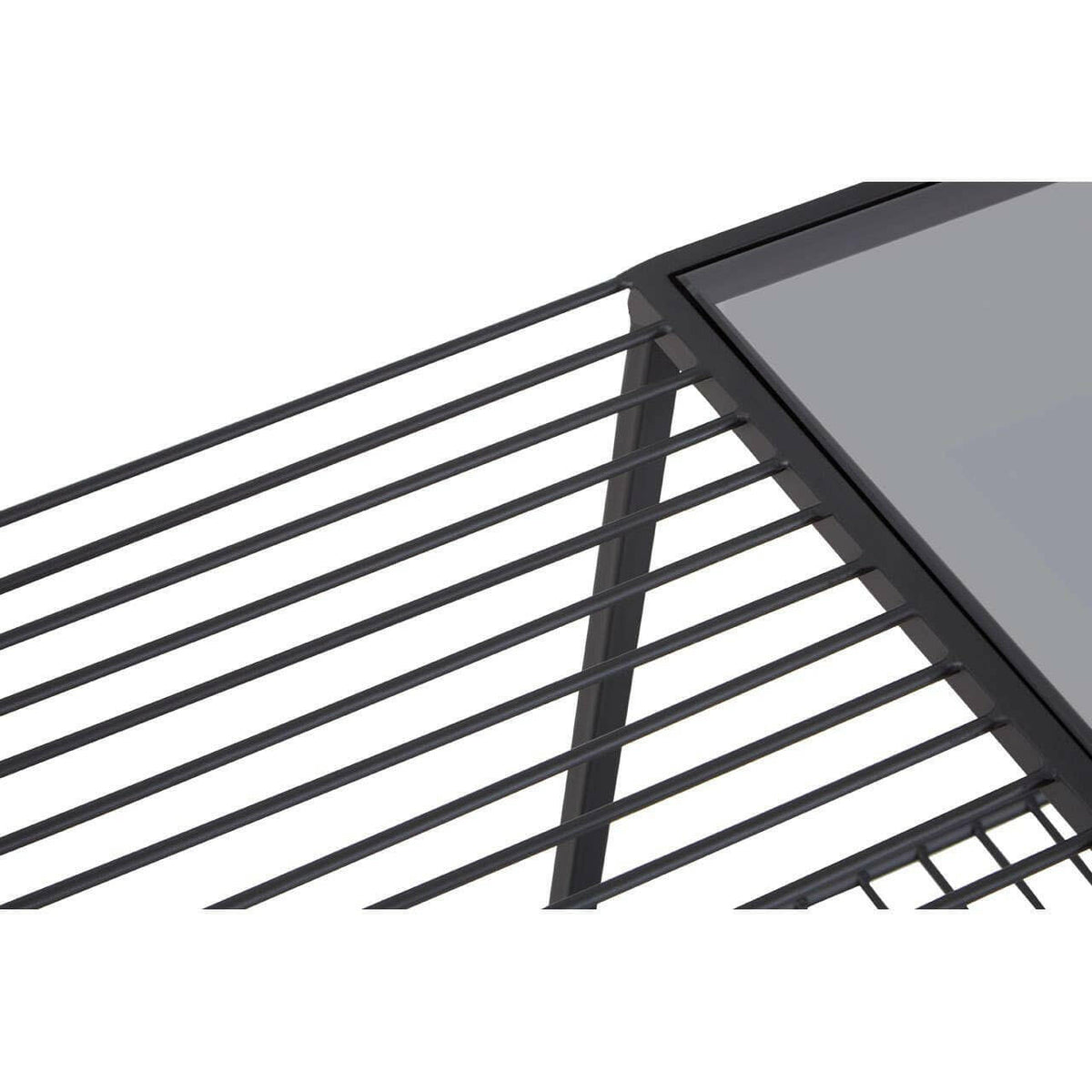 Trento Console Table With Grey Glass Top.