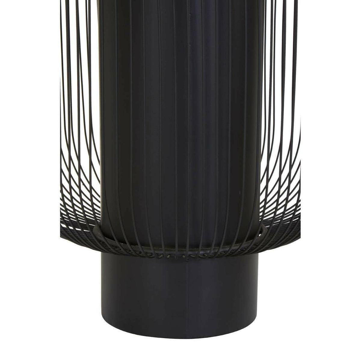 Trento End Table With Black Glass Top.