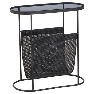 Noosa & Co. Living Trento Side Table With Grey Glass Top House of Isabella UK