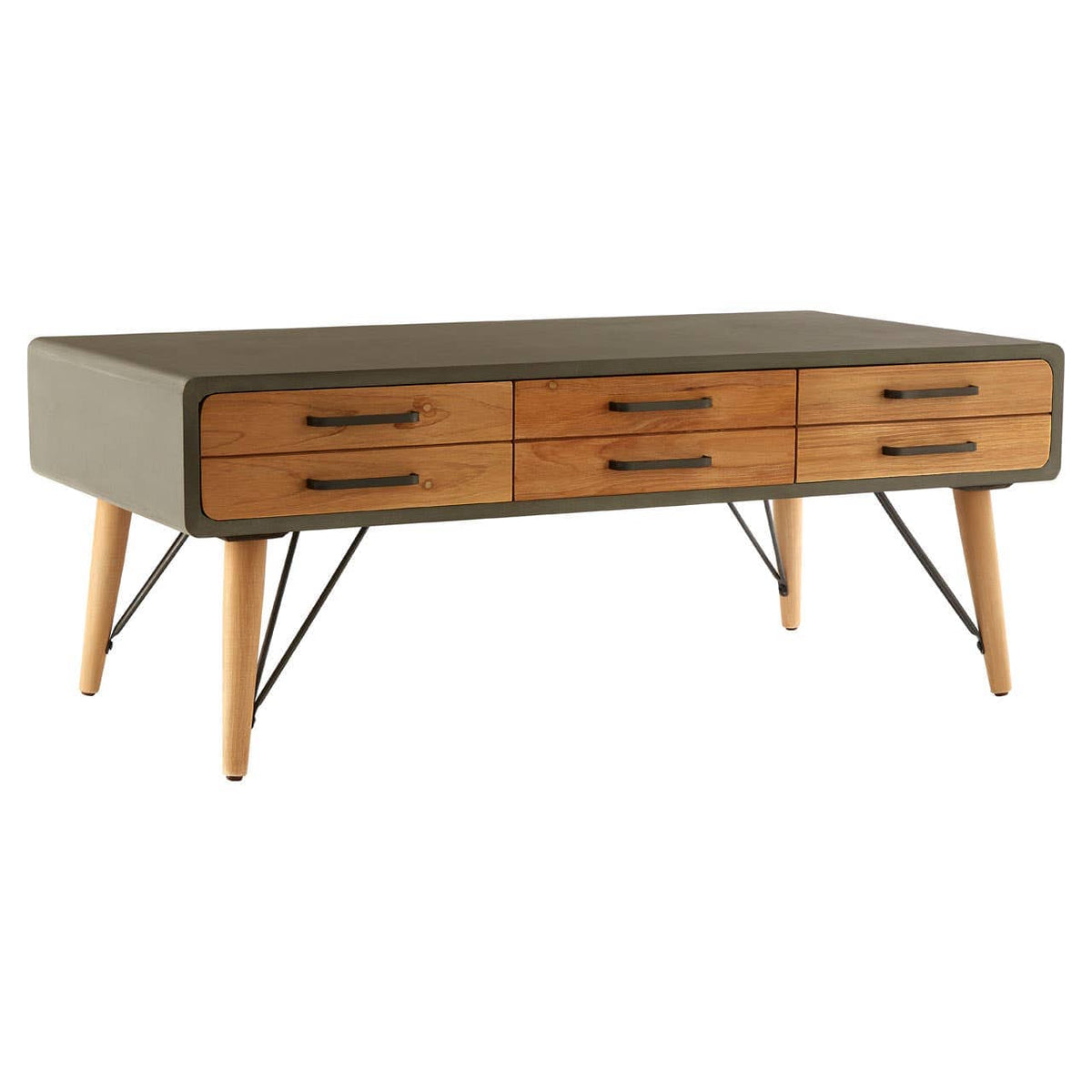 Trinity Coffee Table With Six Drawers.