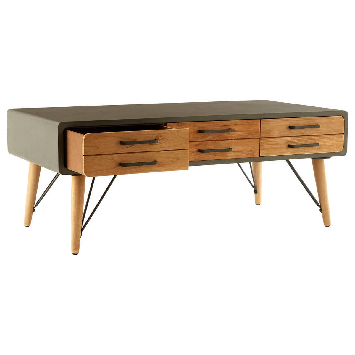 Trinity Coffee Table With Six Drawers.