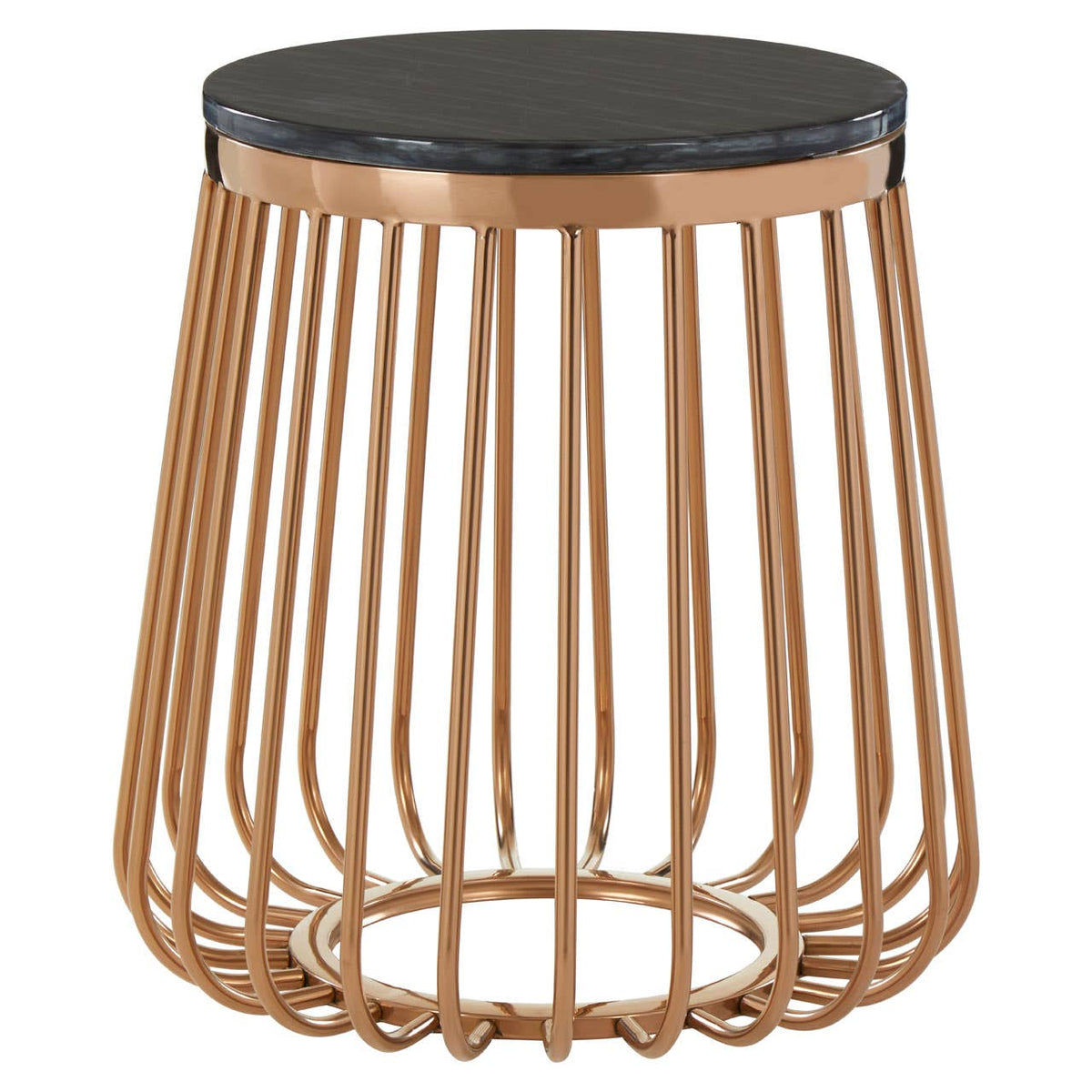 Tula Cage Design Round Side Table.
