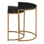 Noosa & Co. Living Varana Nest Of Two Half Moon Black Marble Top Tables House of Isabella UK