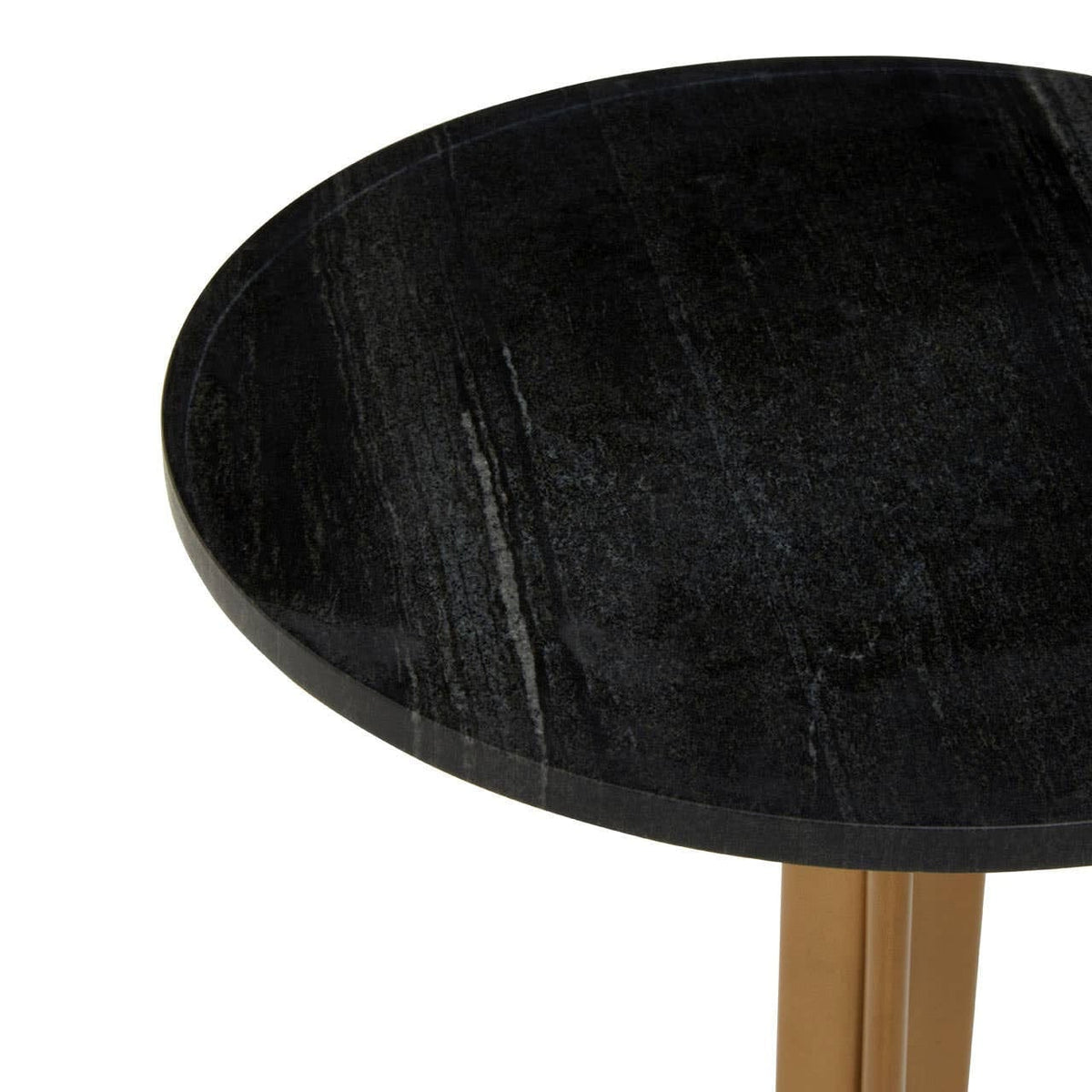 Noosa & Co. Living Varana Round Black Marble Top Table House of Isabella UK