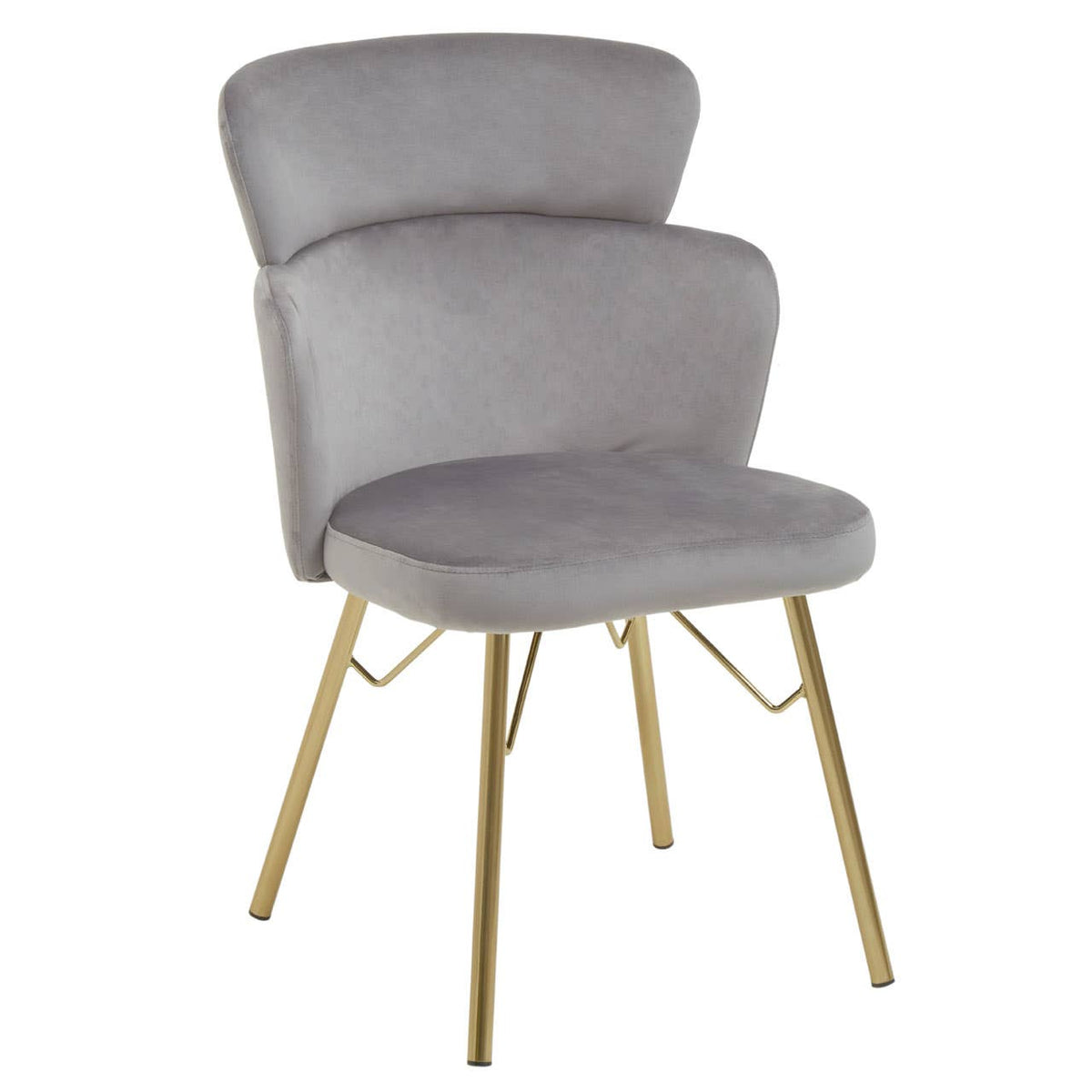 Veneto Grey Velvet Chair.