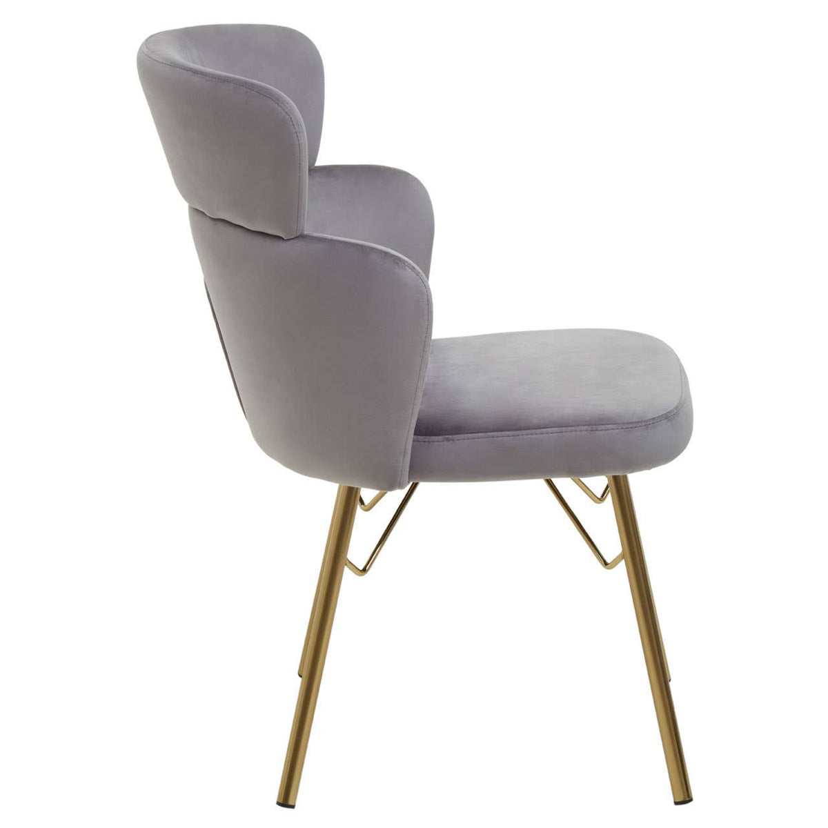 Veneto Grey Velvet Chair.
