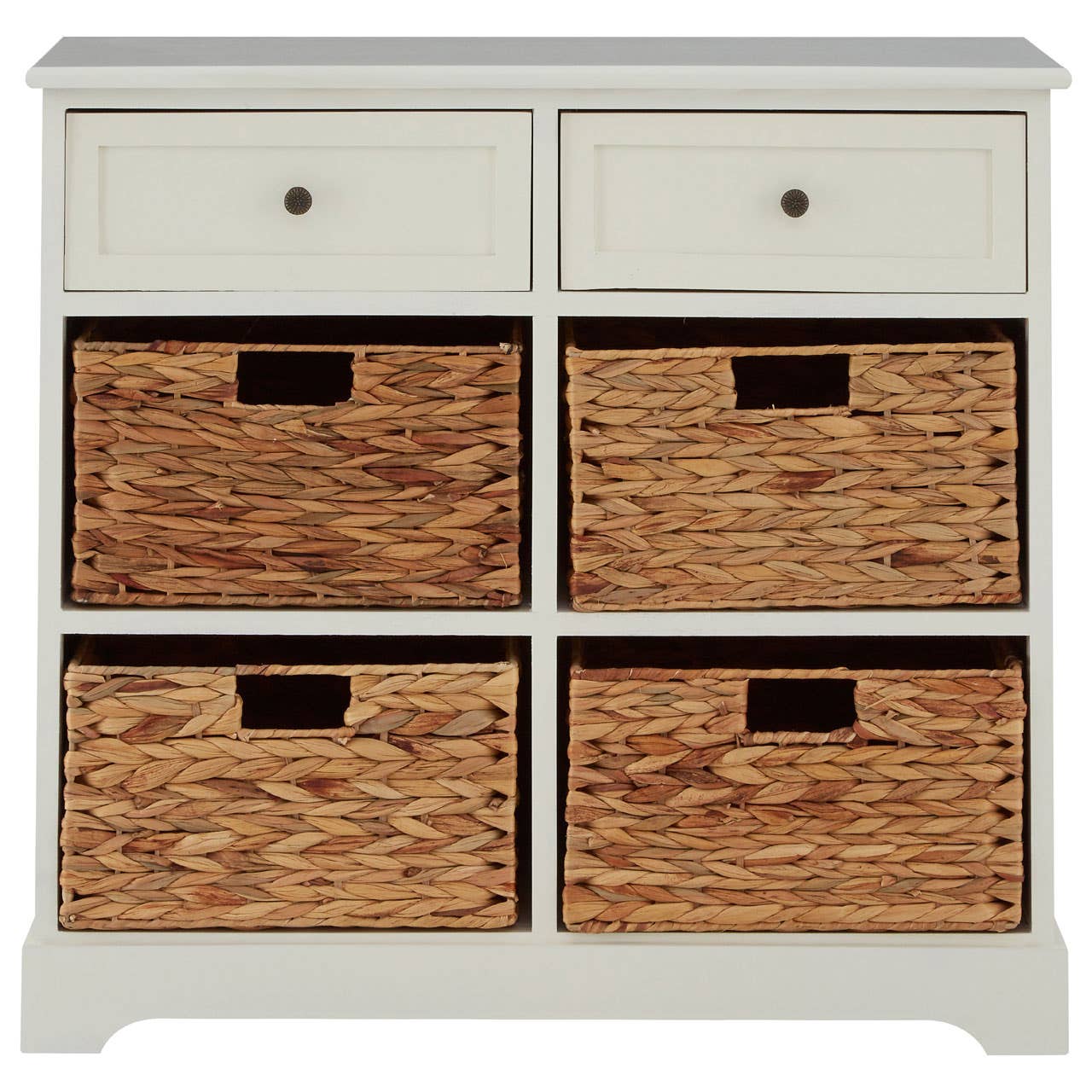 Noosa & Co. Living Vermont Ivory 2 Drawer 4 Baskets Cabinet House of Isabella UK