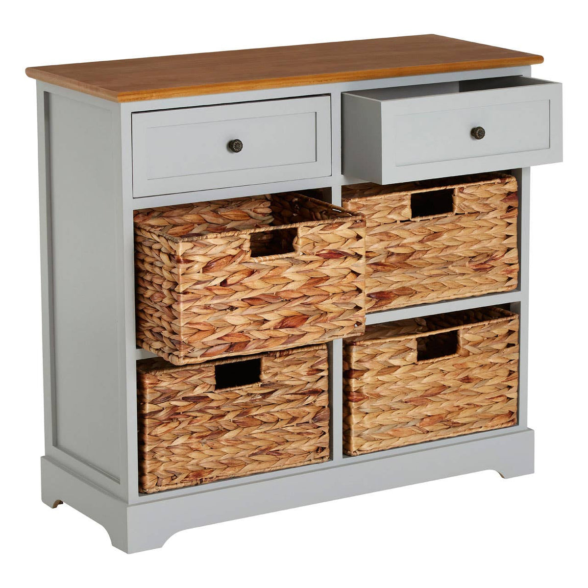 Vermont Two Drawers Four Baskets Cabinet.