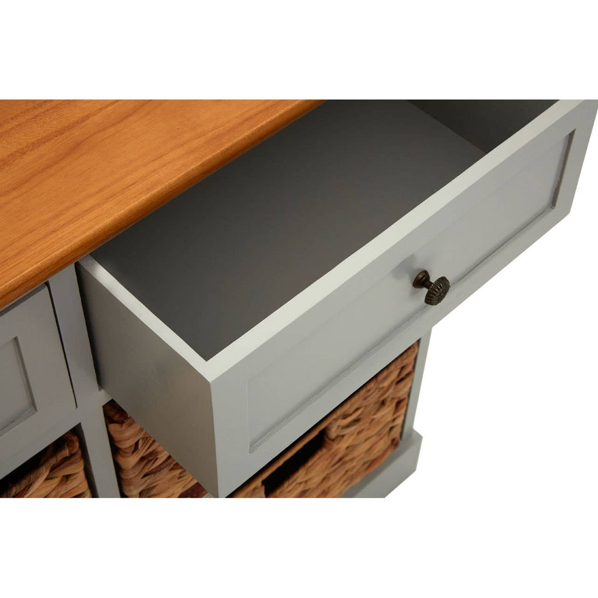 Vermont Two Drawers Four Baskets Cabinet.