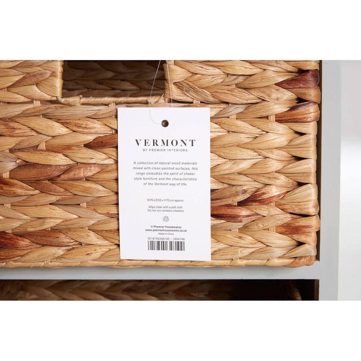 Vermont Two Drawers Four Baskets Cabinet.