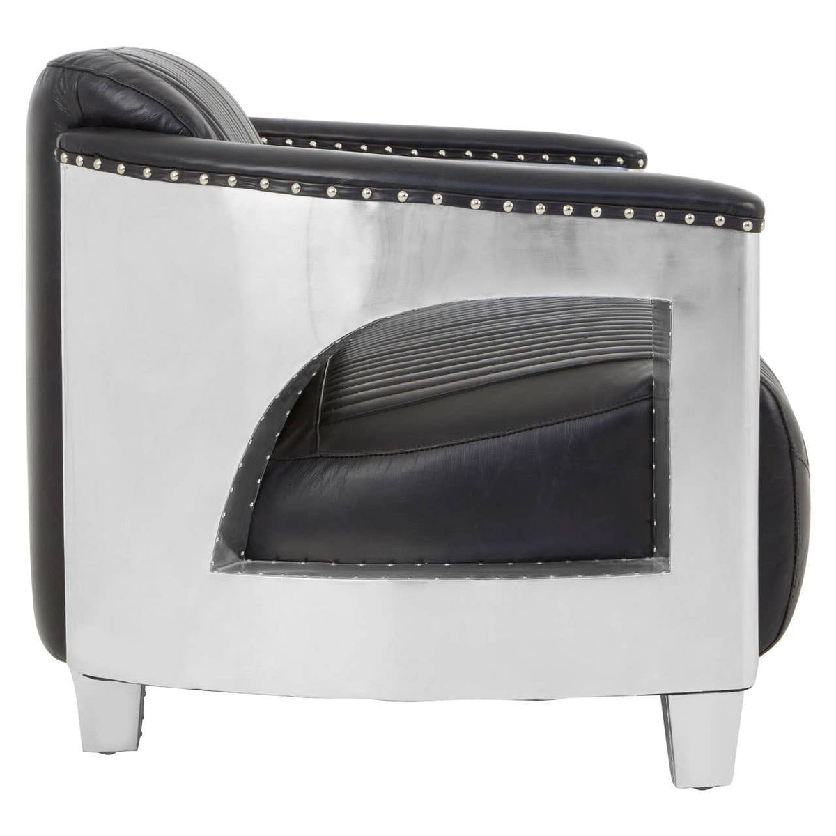 Noosa & Co. Living Victor 2 Seat Black Leather Sofa House of Isabella UK