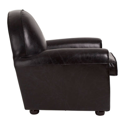 Noosa & Co. Living Victor Black Leather Classic Armchair House of Isabella UK