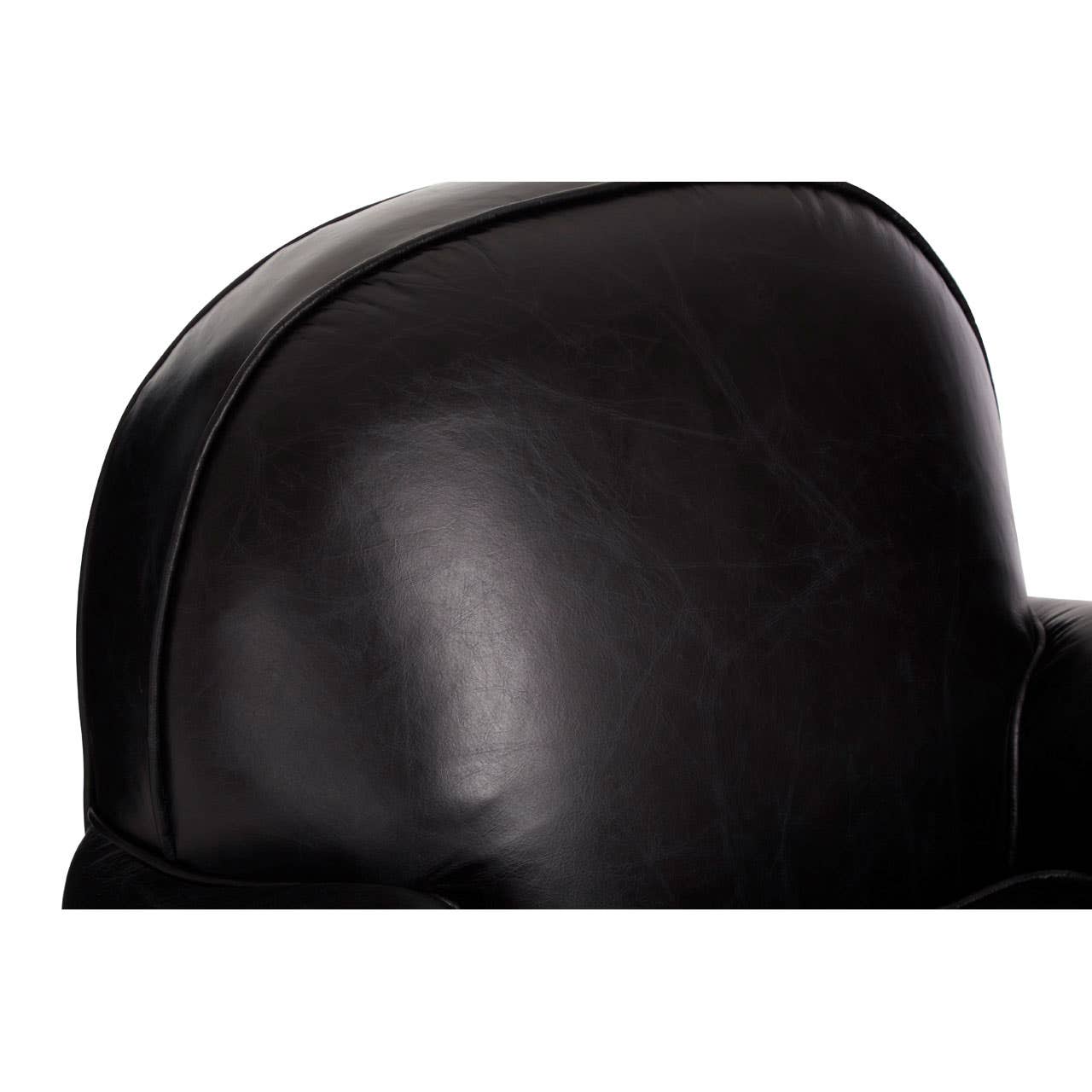 Noosa & Co. Living Victor Black Leather Classic Armchair House of Isabella UK