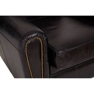 Noosa & Co. Living Victor Black Leather Classic Armchair House of Isabella UK