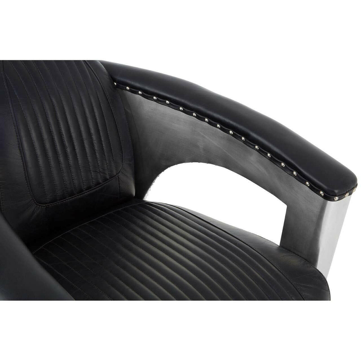 Victor Black Leather Sofa Chair.