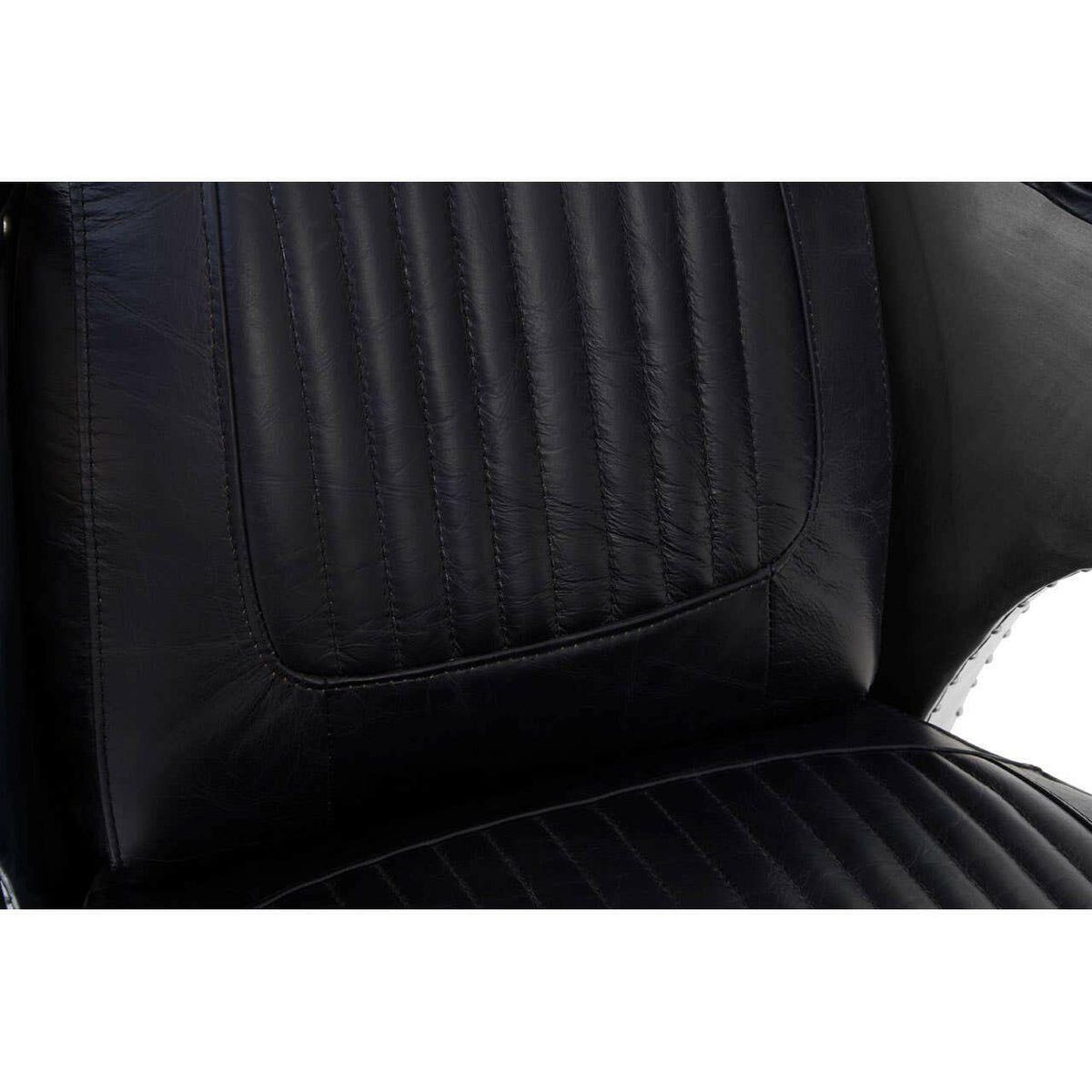 Victor Black Leather Sofa Chair.