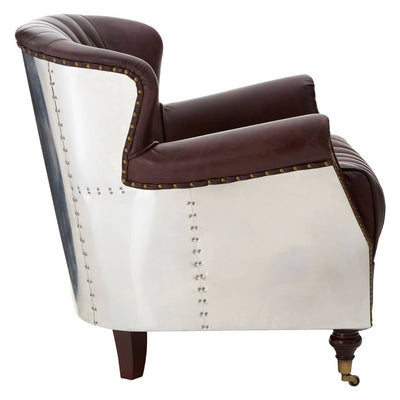 Noosa & Co. Living Victor Coffee Leather Armchair House of Isabella UK