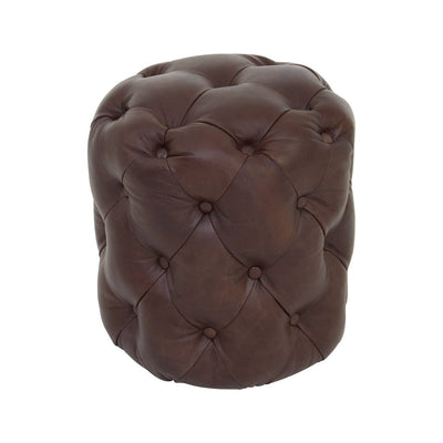 Noosa & Co. Living Victor Coffee Leather Stool House of Isabella UK