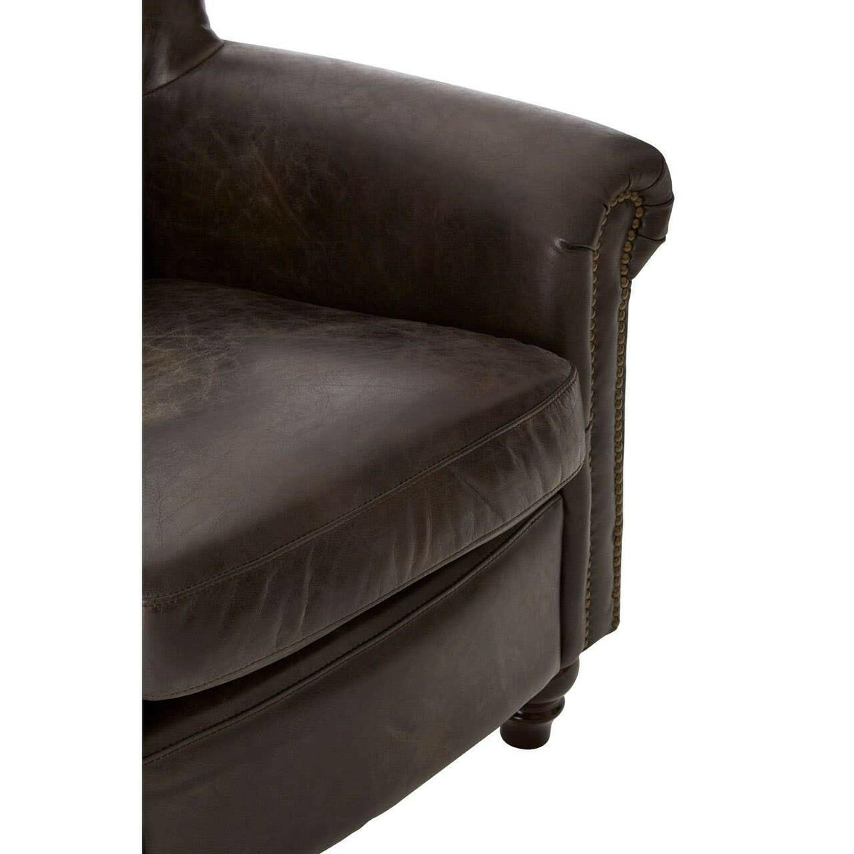 Victor Dark Grey Scroll Armchair.