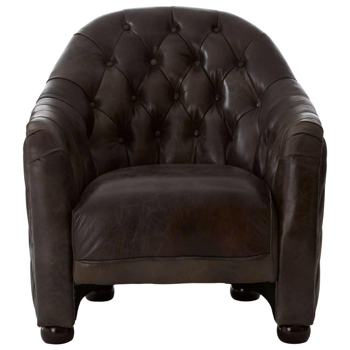 Victor Grey Leather Classic Armchair.