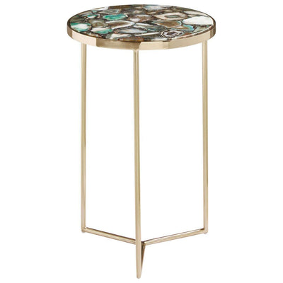 Noosa & Co. Living Vita Green Agate Round Side Table House of Isabella UK