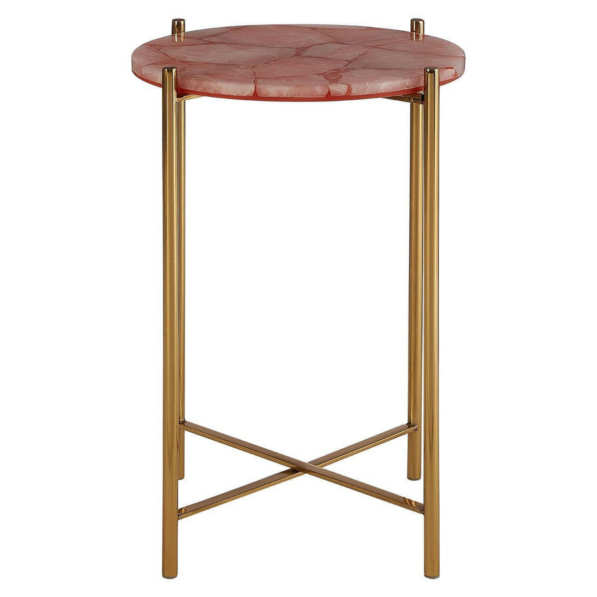 Vita Pink Quartz Side Table.