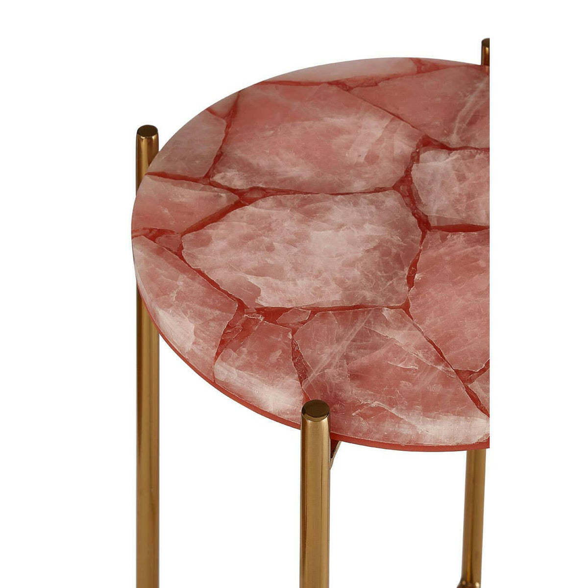 Vita Pink Quartz Side Table.
