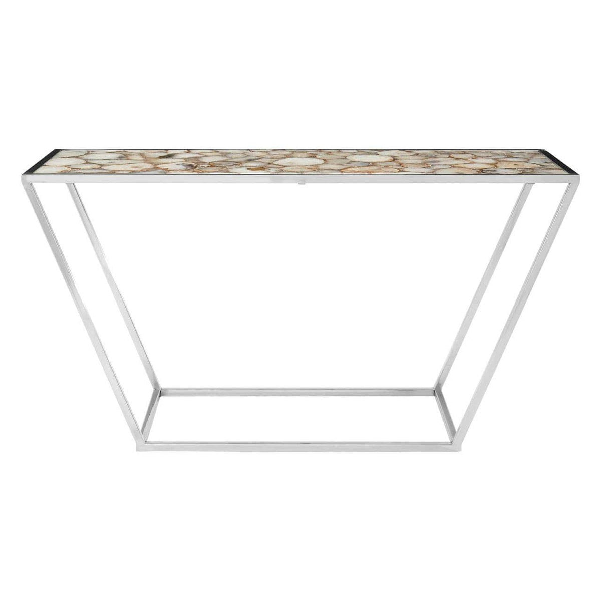 Vita White Agate Console Table.