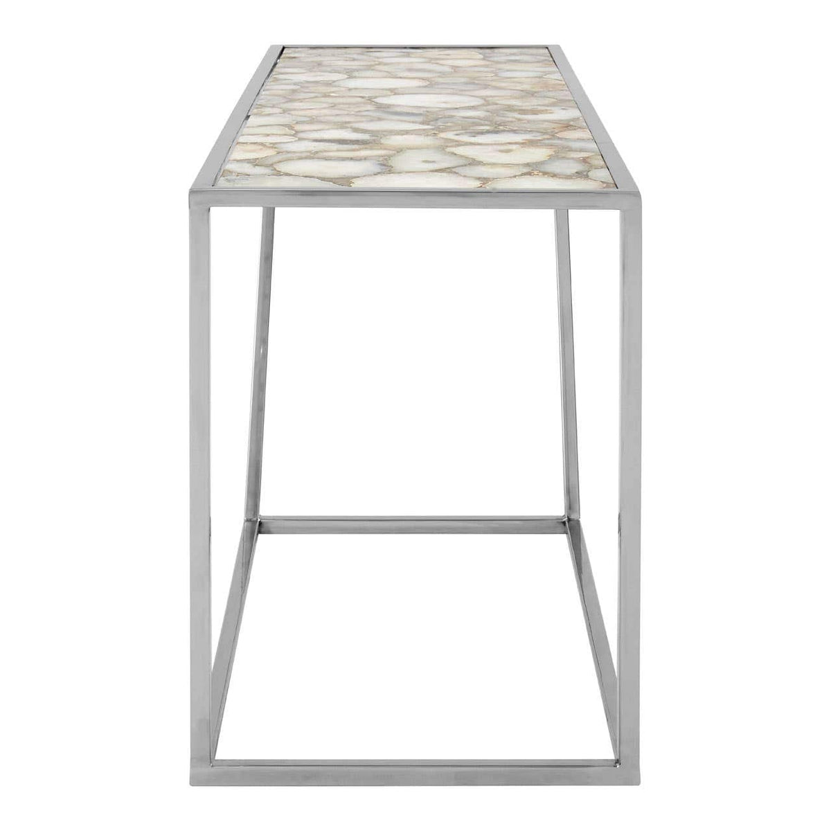 Vita White Agate Console Table.