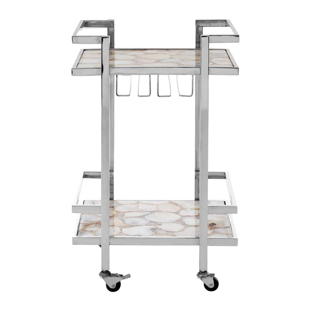 Noosa & Co. Living Vita White Agate Drinks Trolley House of Isabella UK