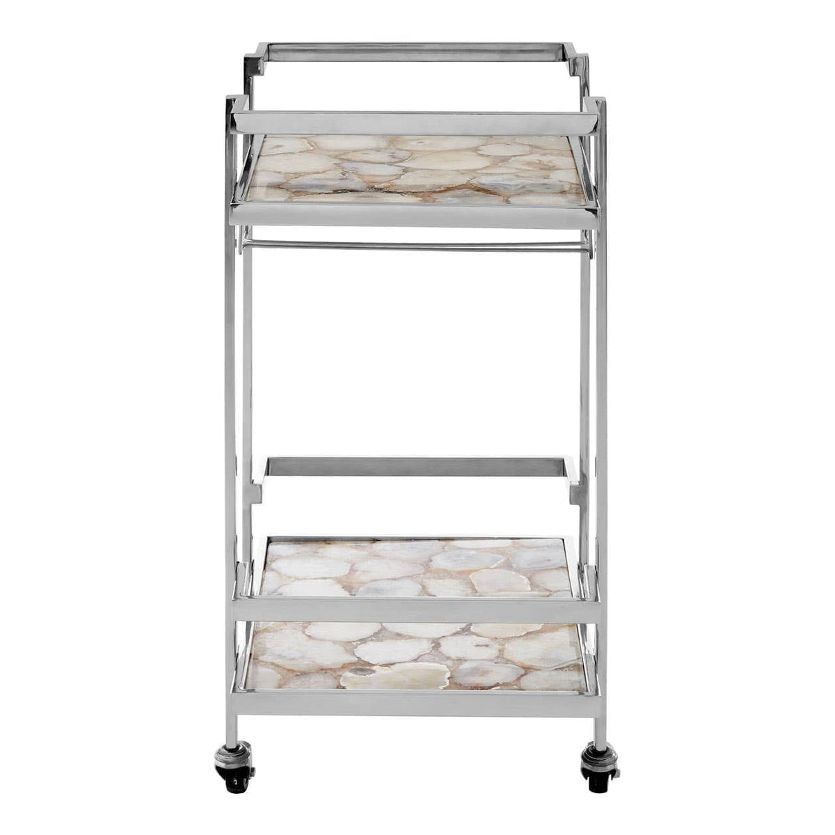 Noosa & Co. Living Vita White Agate Drinks Trolley House of Isabella UK