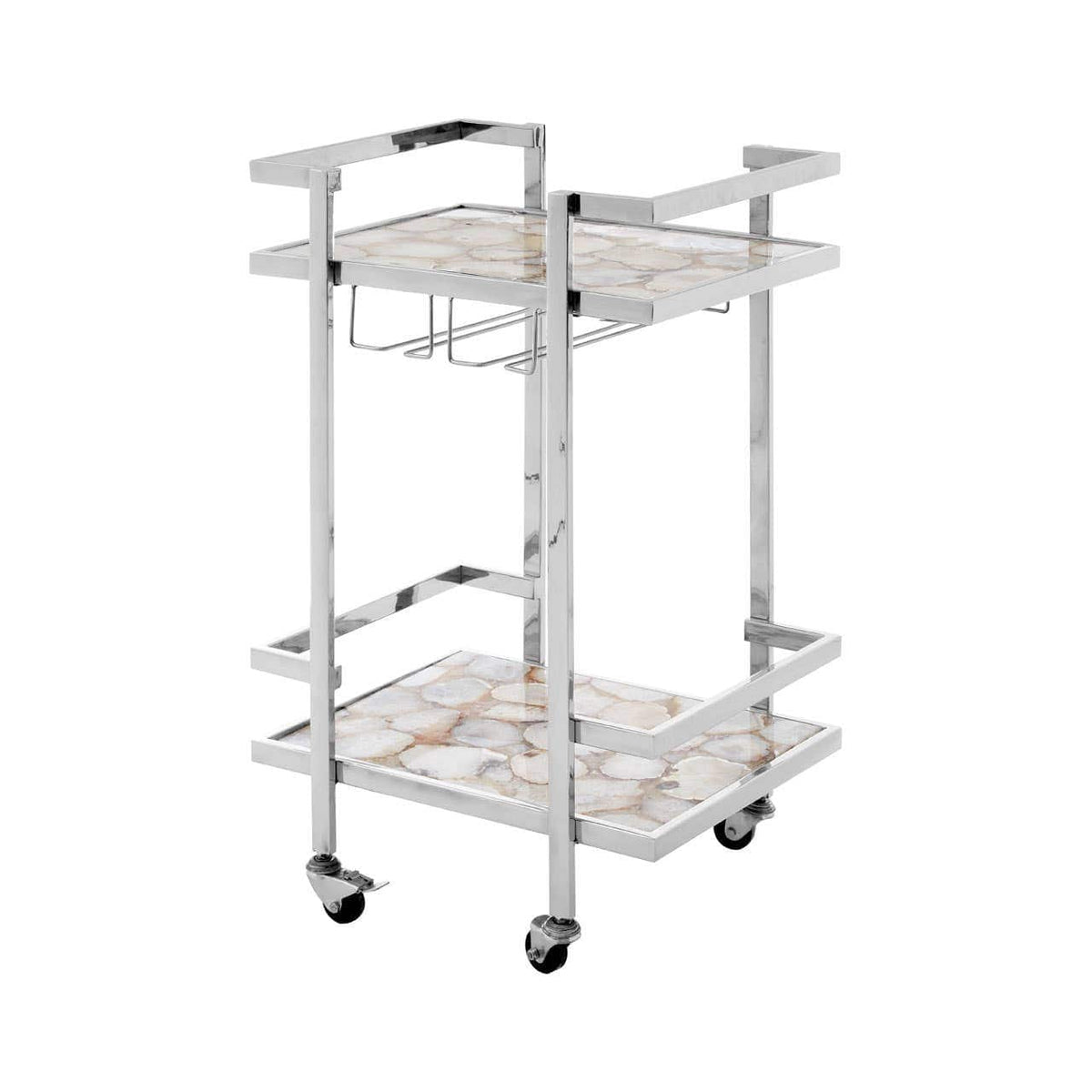 Noosa & Co. Living Vita White Agate Drinks Trolley House of Isabella UK