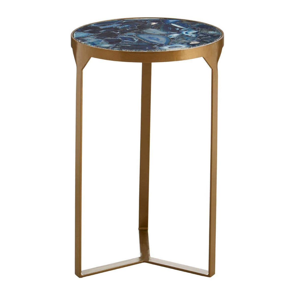 Vizzini Round Agate Side Table.