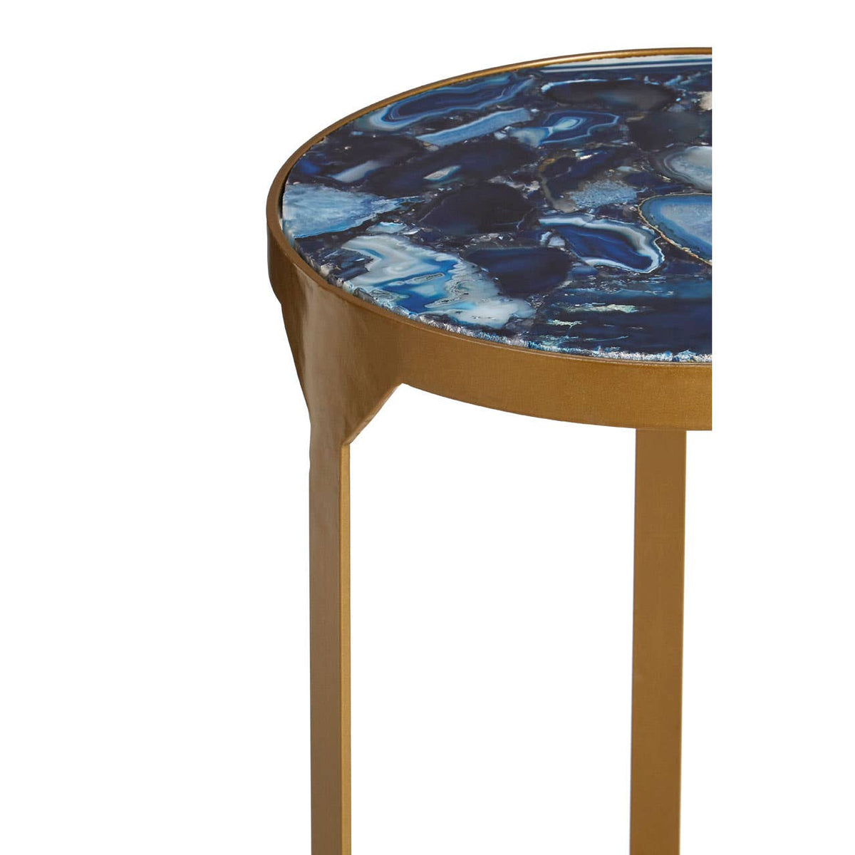 Vizzini Round Agate Side Table.
