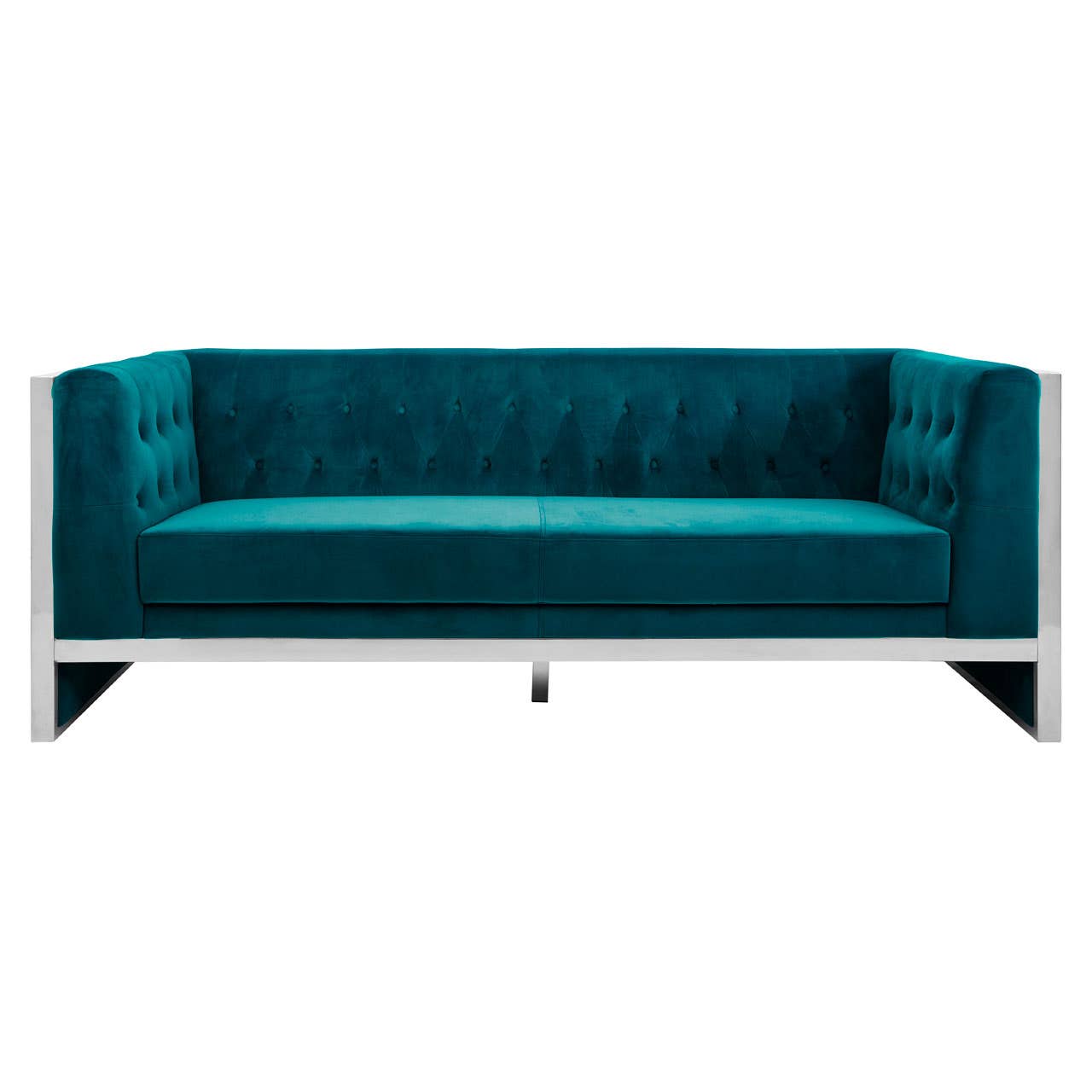 Noosa & Co. Living Vogue 3 Seat Teal Velvet Sofa House of Isabella UK