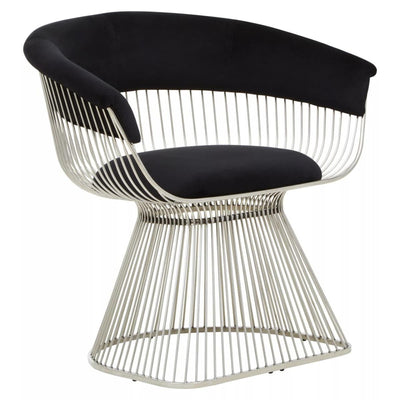 Noosa & Co. Living Vogue Black and Silver Velvet Chair House of Isabella UK