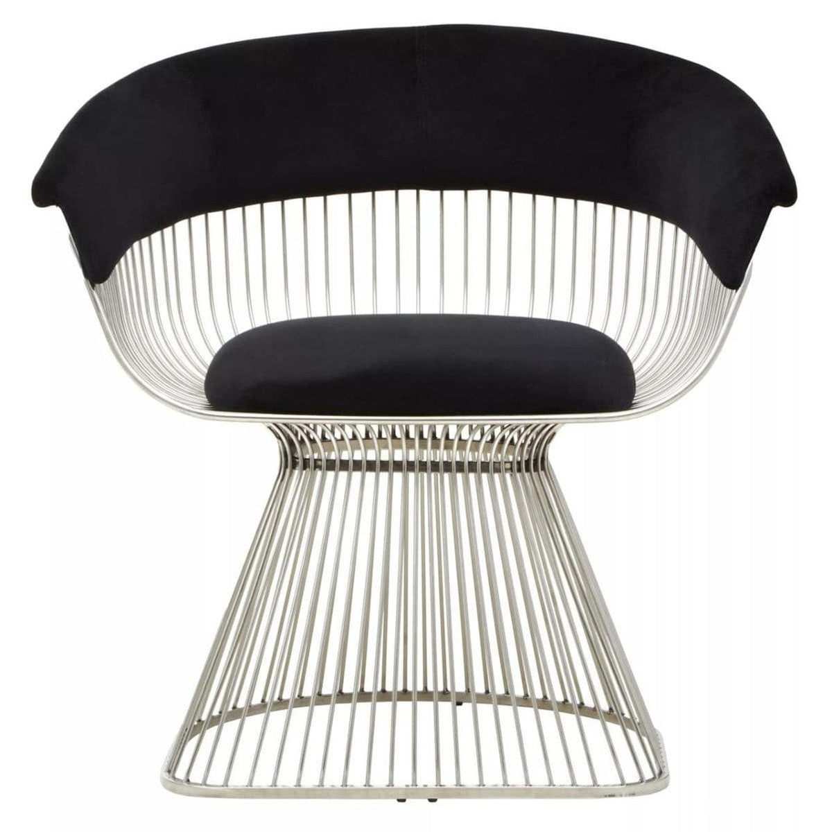 Noosa & Co. Living Vogue Black Velvet and Silver Frame Chair House of Isabella UK